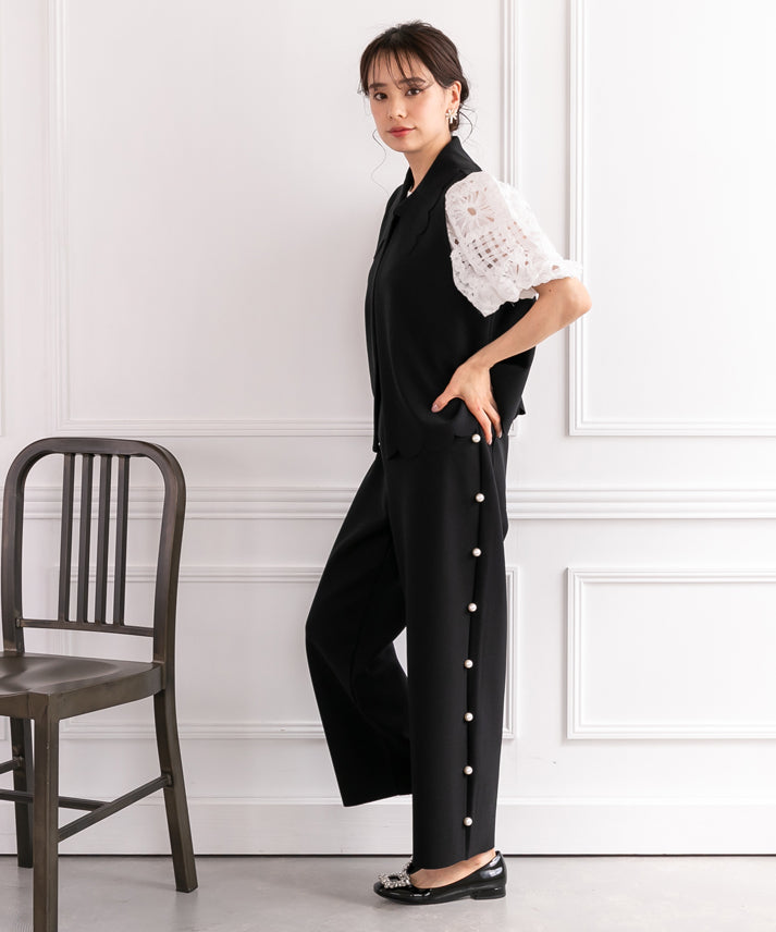 side pearl pants