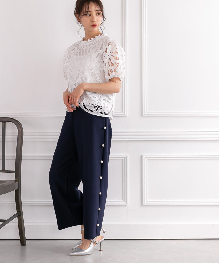 side pearl pants