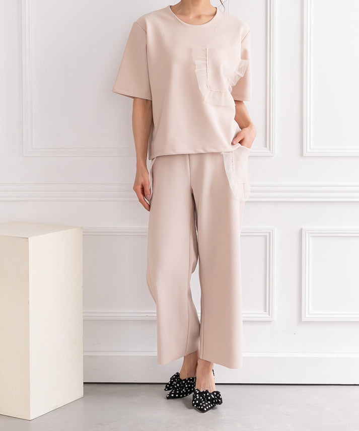 tulle frills pocket pants