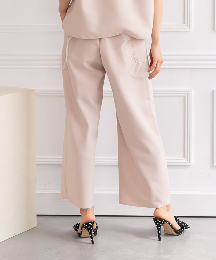 tulle frills pocket pants