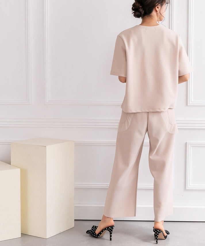 tulle frills pocket pants
