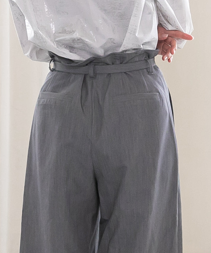 waist belt wide pants