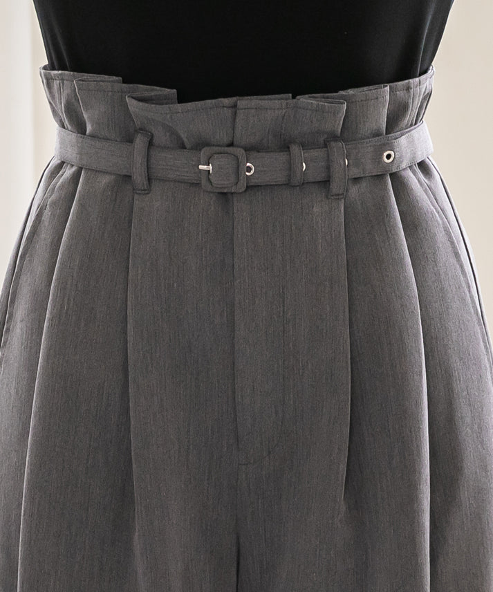 waist belt wide pants