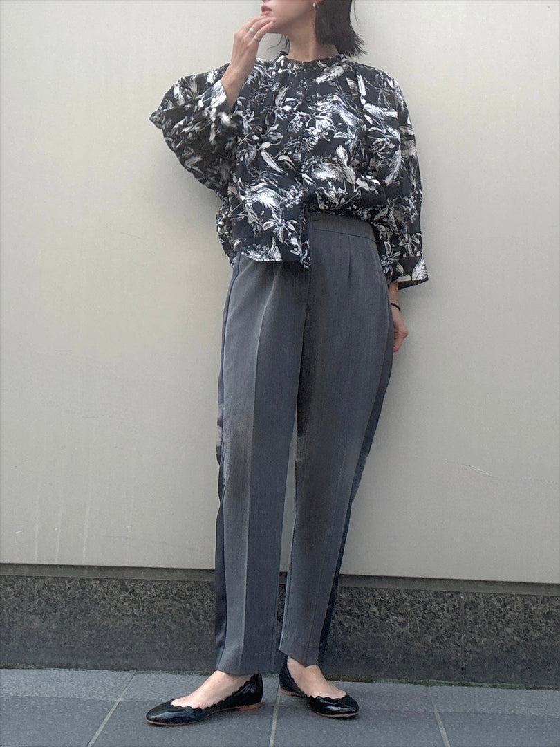side satin center press pants