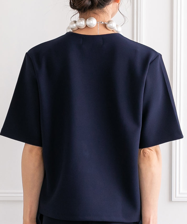 tulle frills pocket pullover