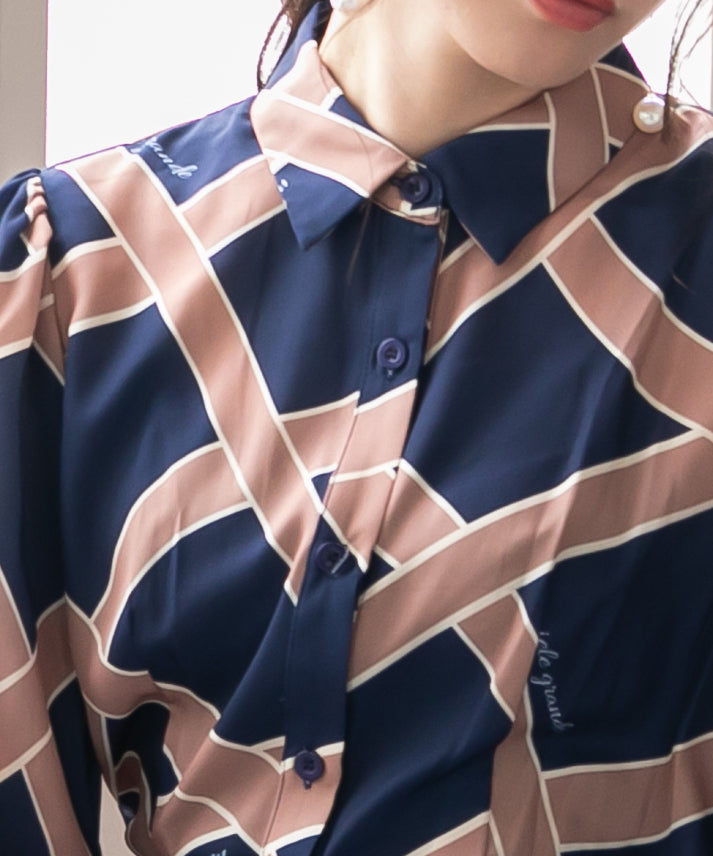 ribbon pattern print onepiece