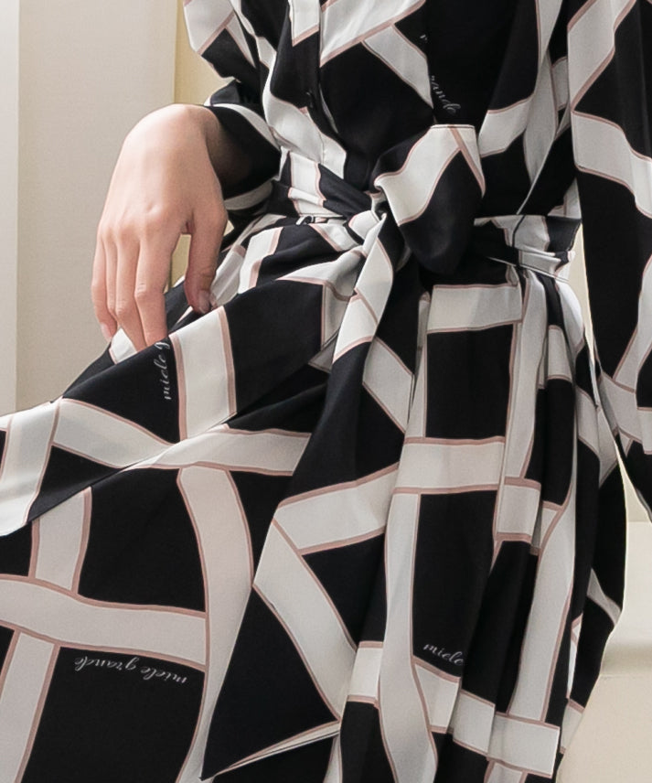 ribbon pattern print onepiece