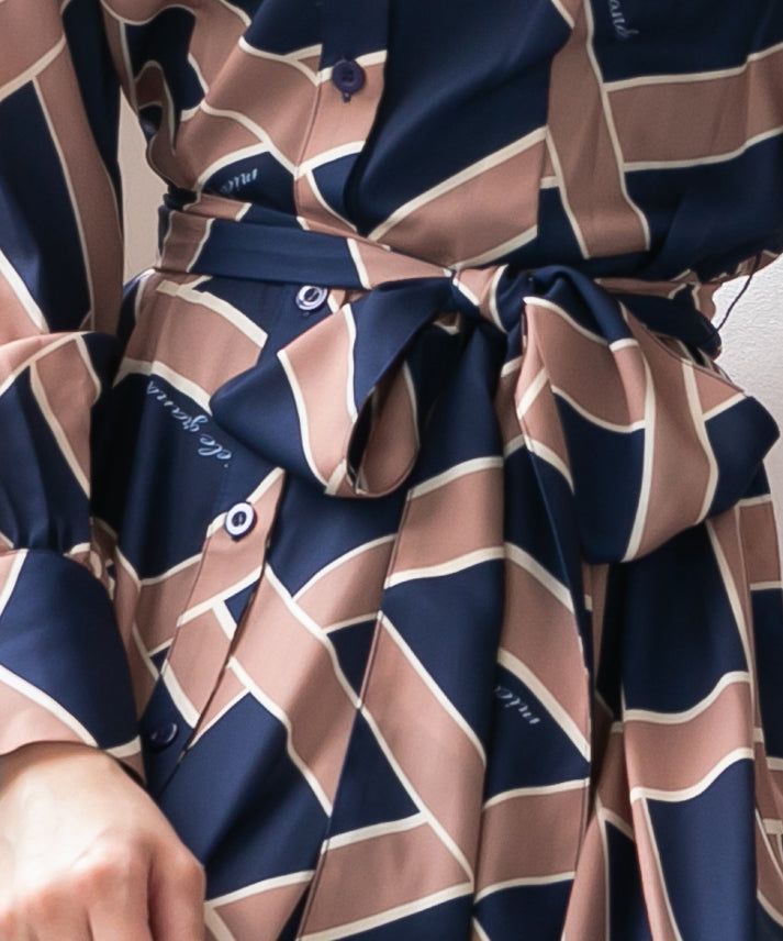 ribbon pattern print onepiece