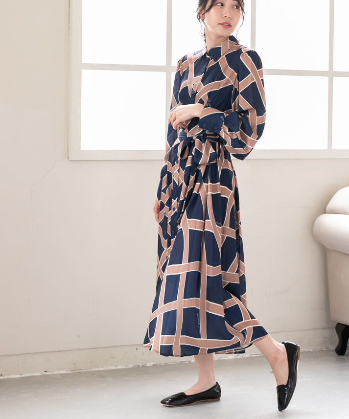 ribbon pattern print onepiece