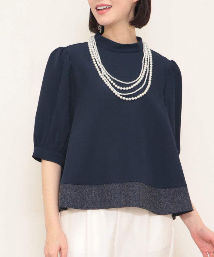 stand collar blouse