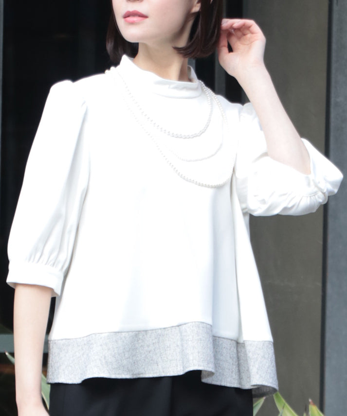 stand collar blouse