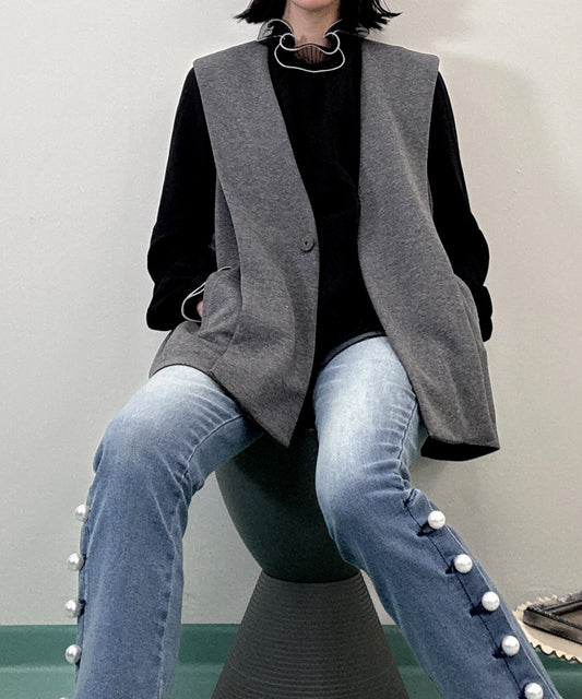 waist side gather gilet