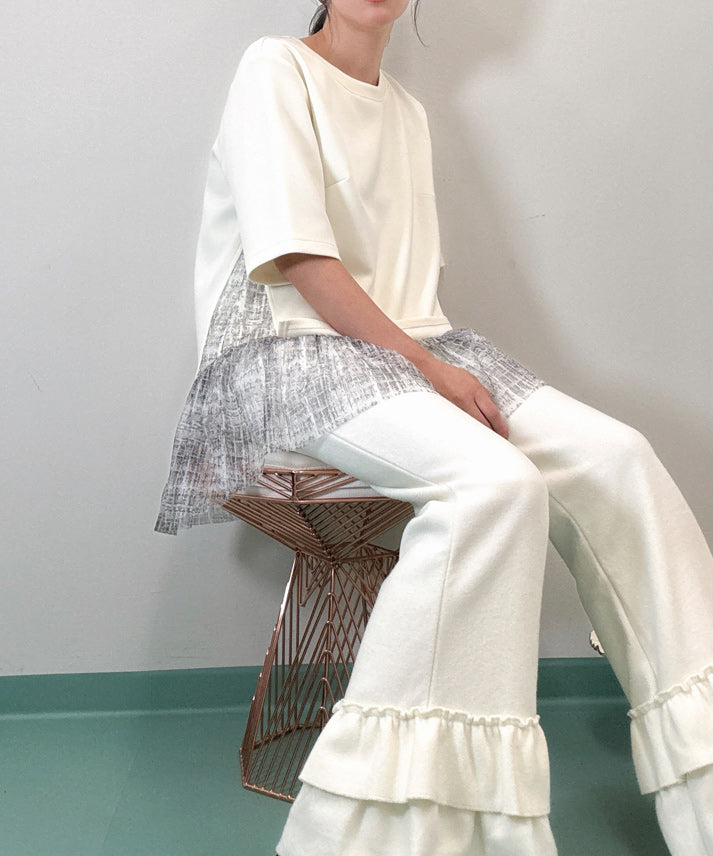 hem check frills cut and sew