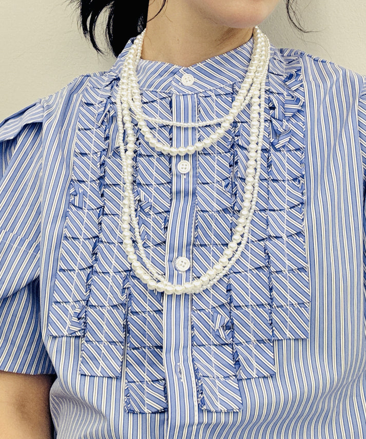 double series pearl necklace (long)