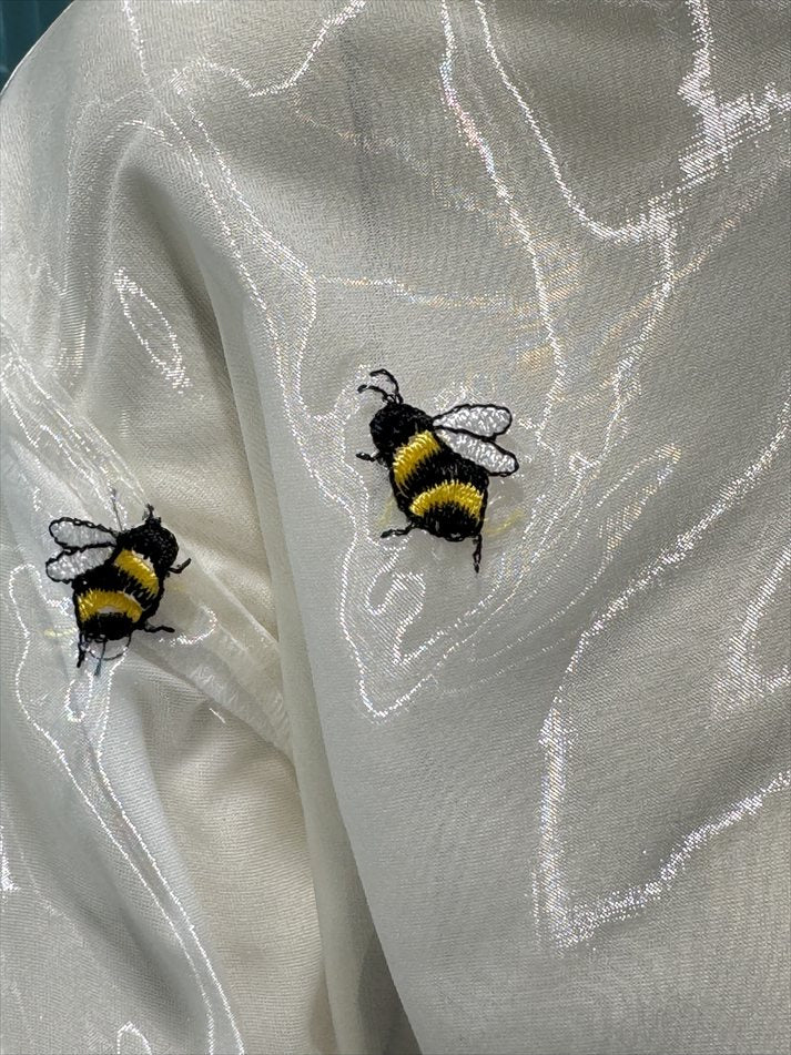 bee pattern blouse