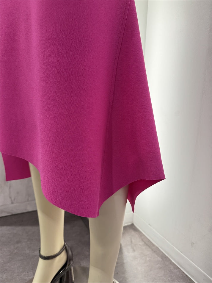 stretch hem asymmetry skirt