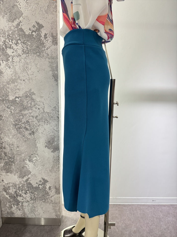 stretch hem asymmetry skirt