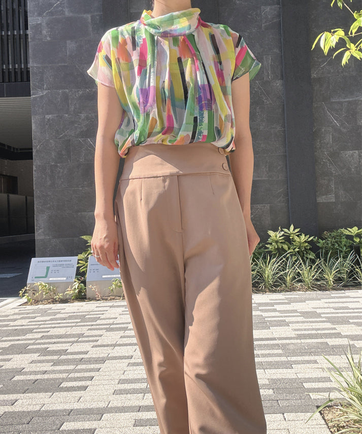 paint patterm blouse