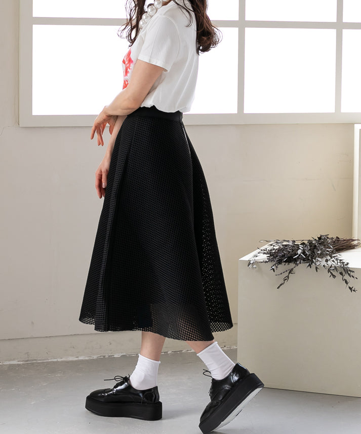 mesh zip skirt
