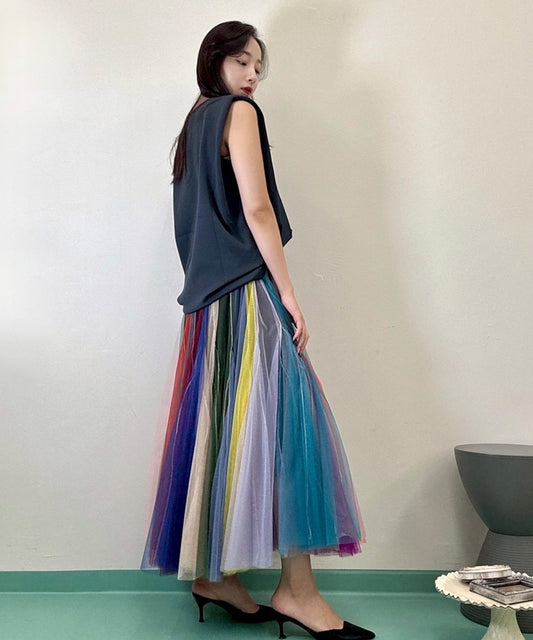 multi color tulle skirt