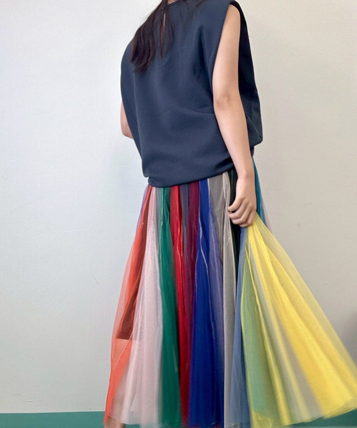 multi color tulle skirt