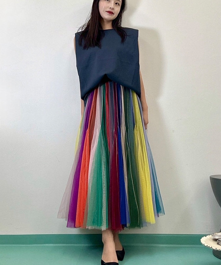 multi color tulle skirt