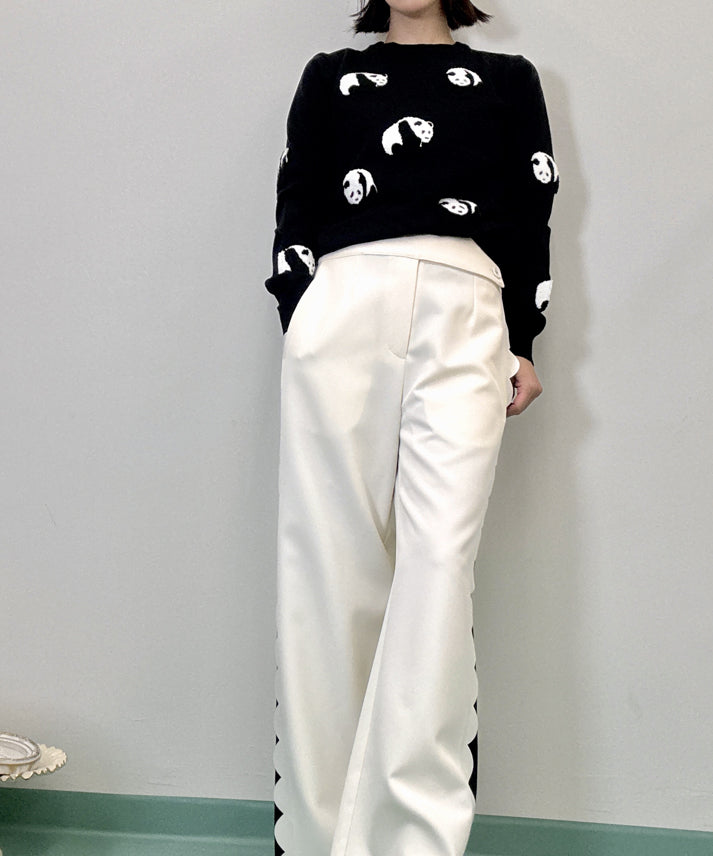 three dimensional panda knit