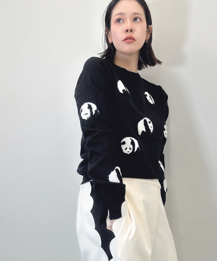 three dimensional panda knit