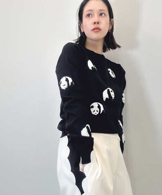 three dimensional panda knit