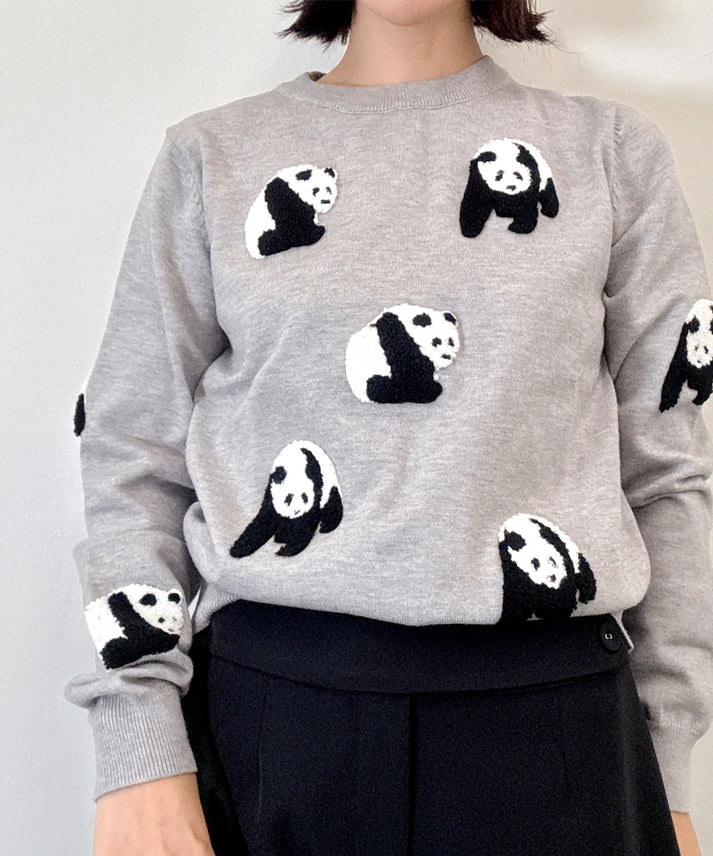 three dimensional panda knit