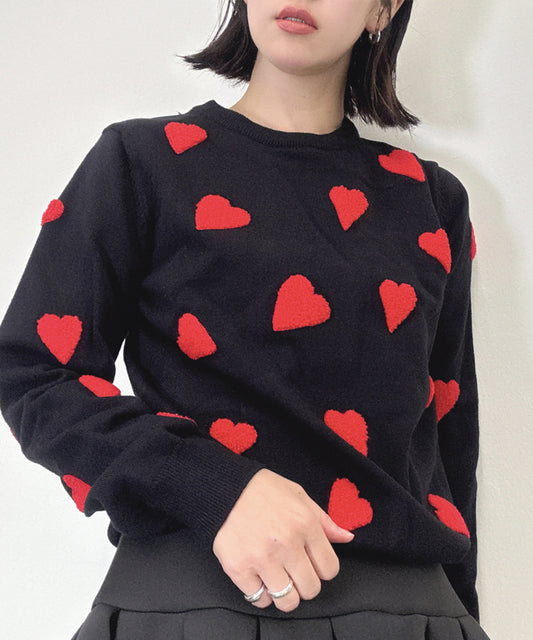 three dimensional heart knit