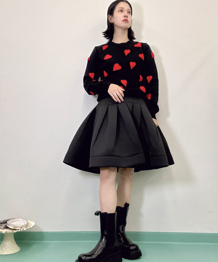 three dimensional heart knit