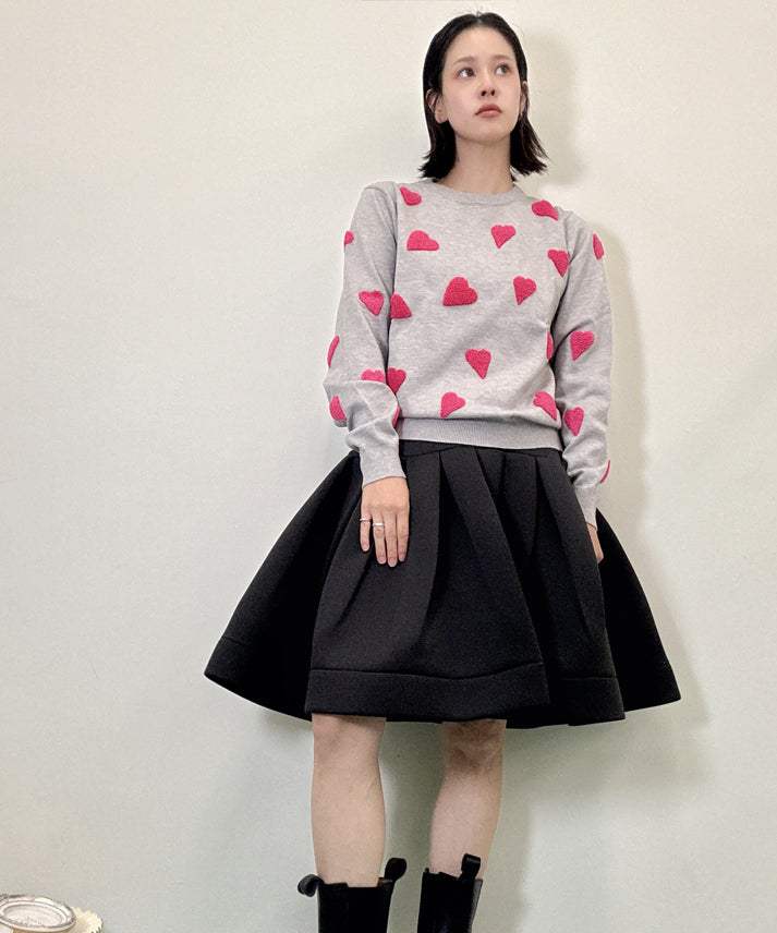 three dimensional heart knit