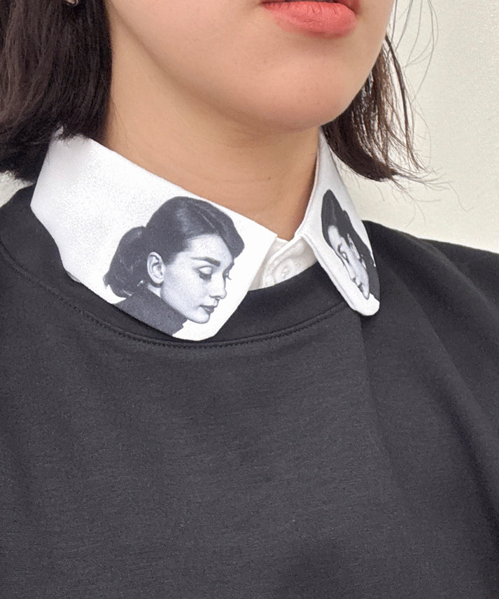 audrey hepburn false collar