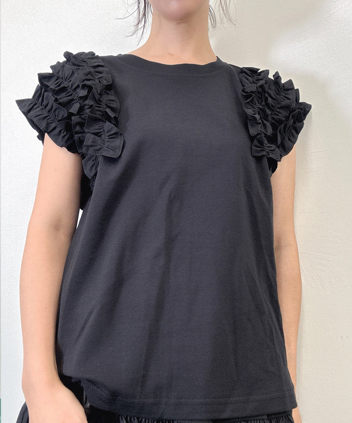 frills sleeve pullover