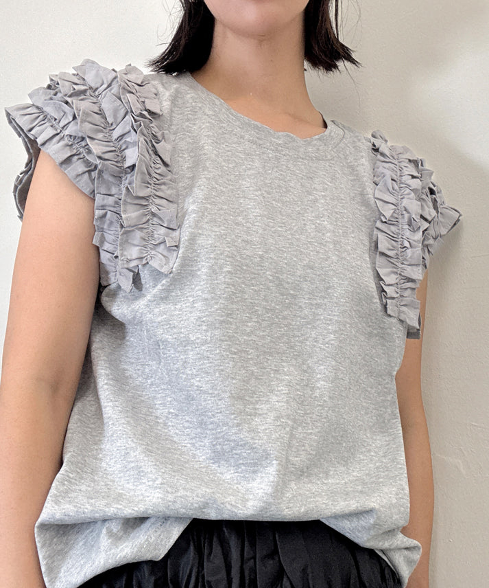 frills sleeve pullover