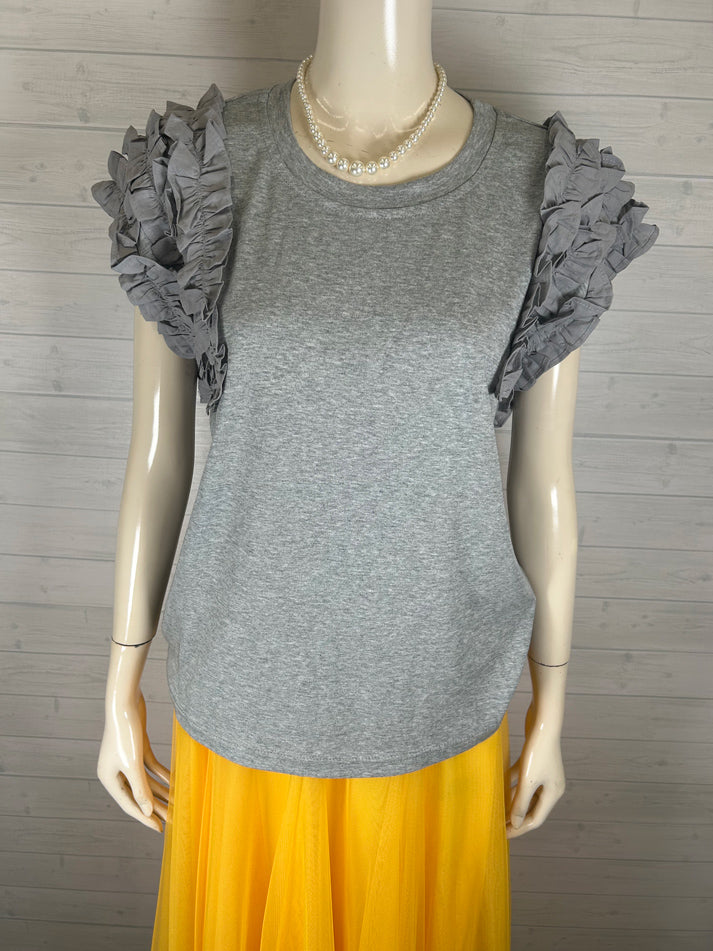 frills sleeve pullover