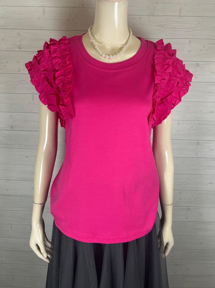 frills sleeve pullover