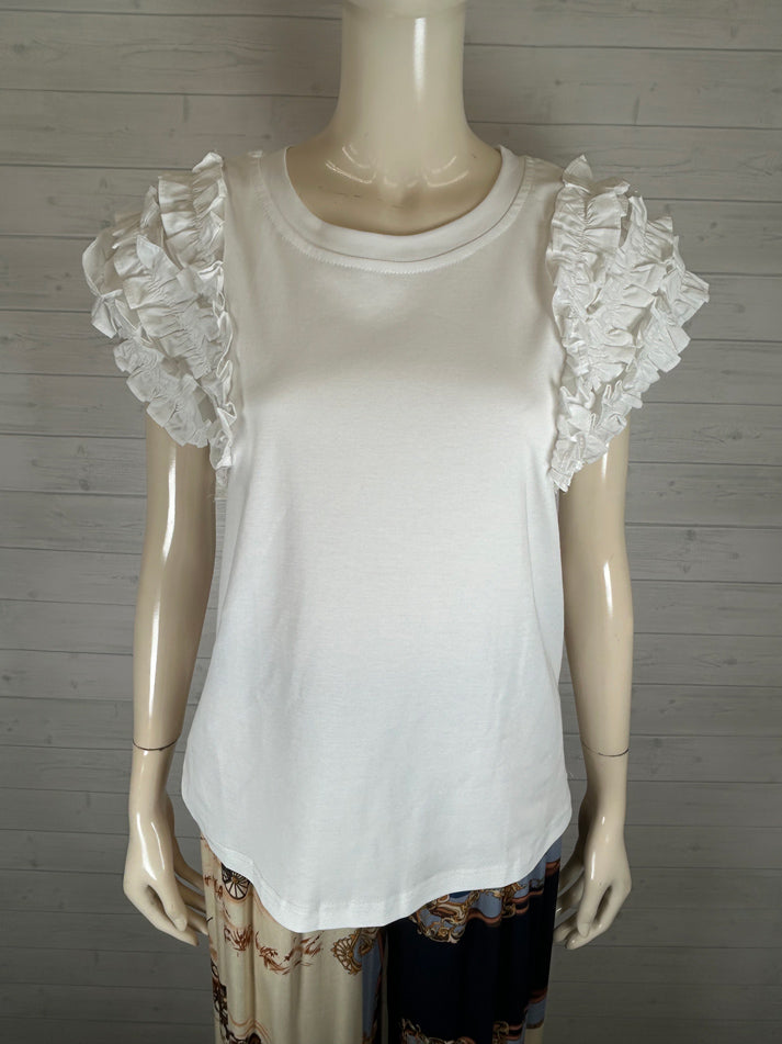 frills sleeve pullover