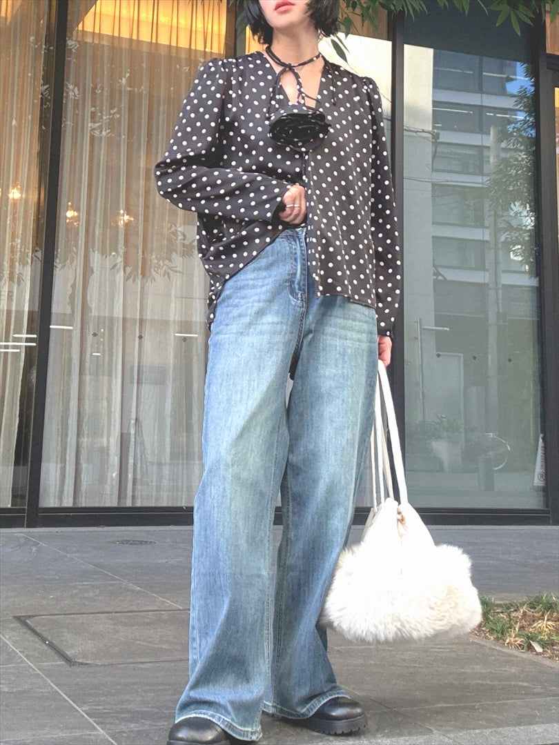 wide denim pants