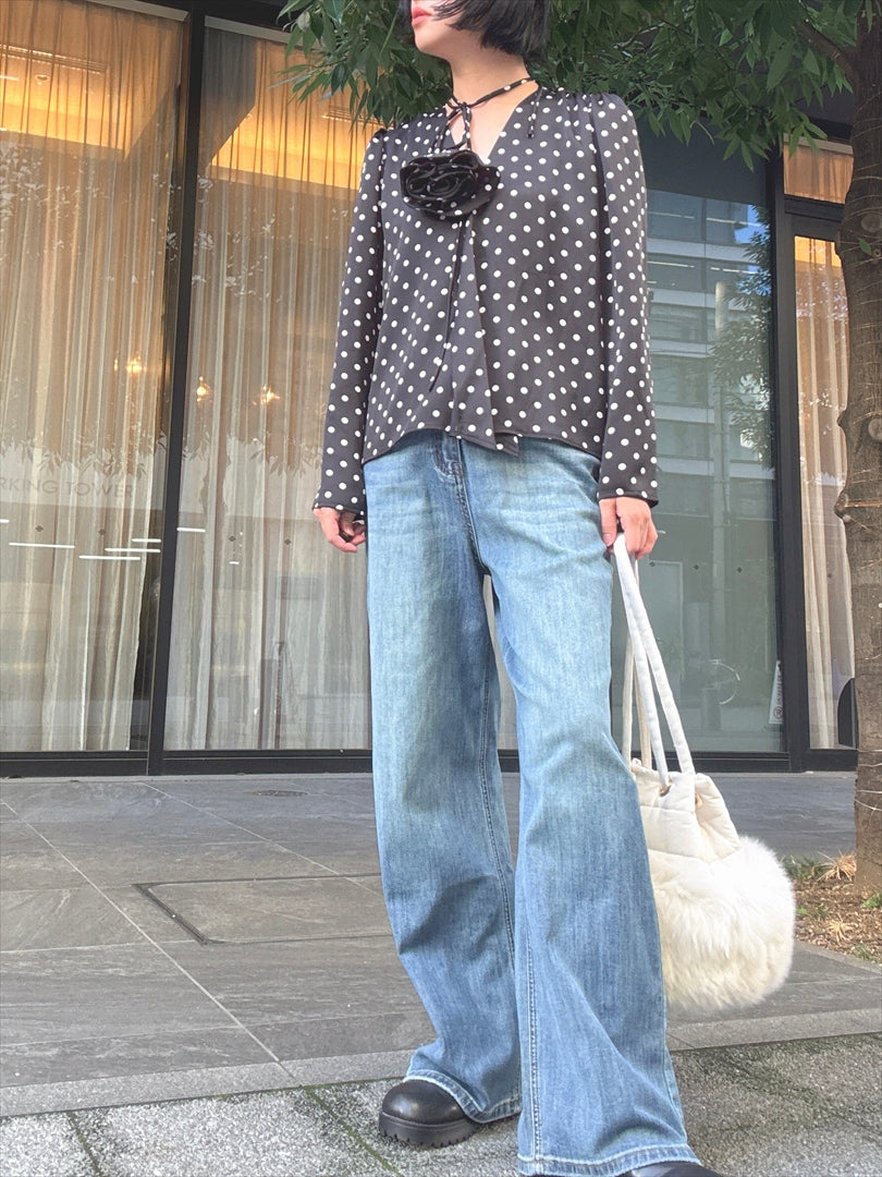 wide denim pants