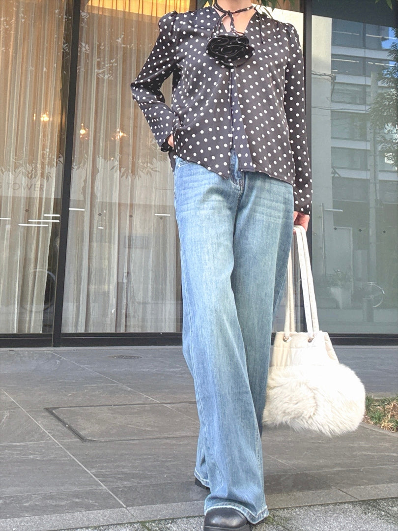 wide denim pants