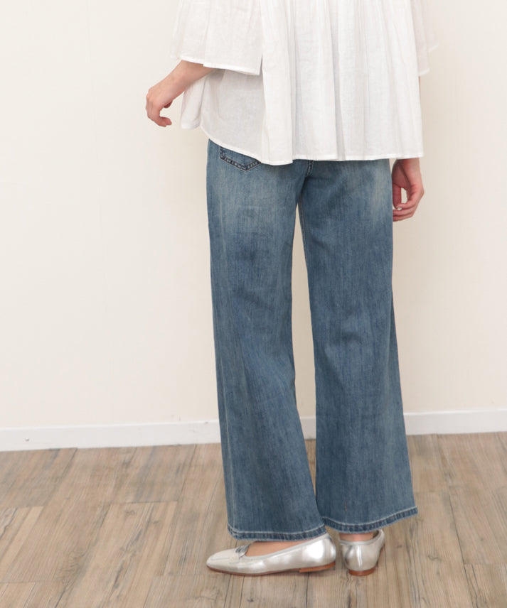 wide denim pants