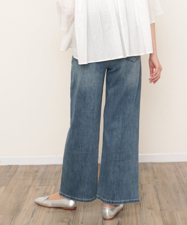 wide denim pants