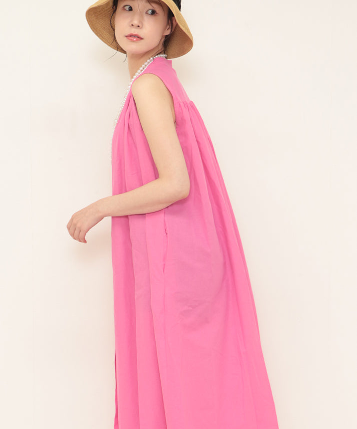 colorful color sleeveless onepiece