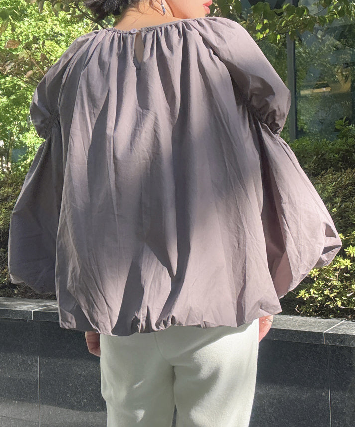volume long sleeve blouse