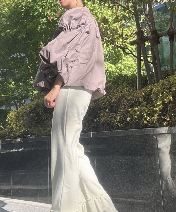 volume long sleeve blouse