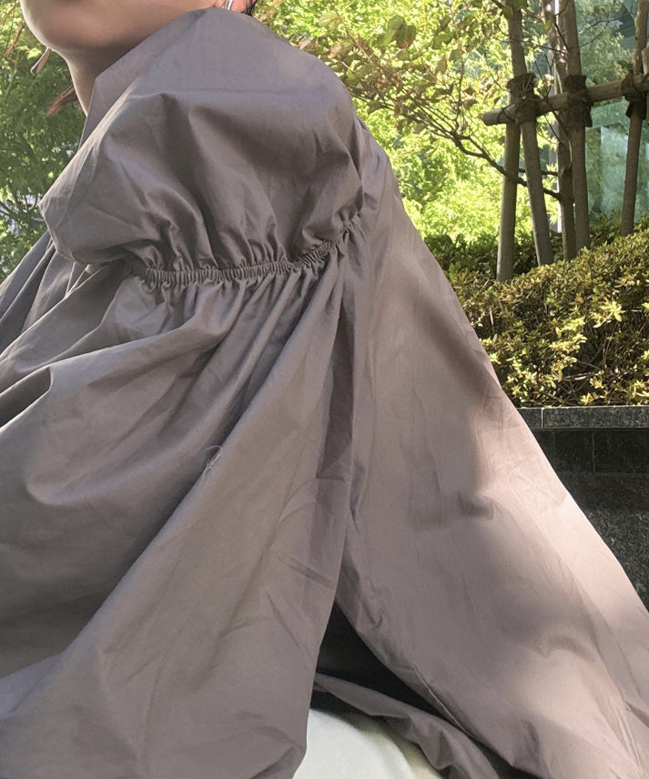 volume long sleeve blouse