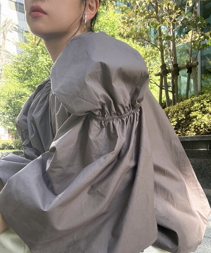 volume long sleeve blouse