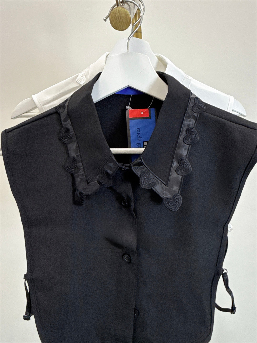 see through heart false collar